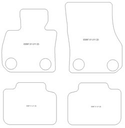 Tappetini auto per BMW X1 (U11) S-Drive / X-Drive 23i-23d 10.2022-