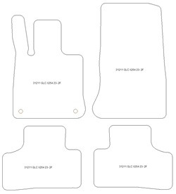 Alfombrillas para Mercedes GLC (X254) (tambien Plug-in Hybrid) 2023- MTM One