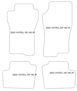 Alfombrillas para Nissan Patrol (Y60) 3 puertas 1989-1997 MTM One