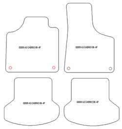 Alfombrillas para Audi A3 (8P) Cabrio 2008-2013 MTM Plus