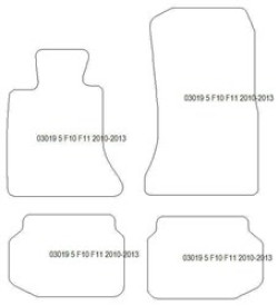 Alfombrillas para BMW Serie 5 (F10) 03.2010-2013 MTM Plus