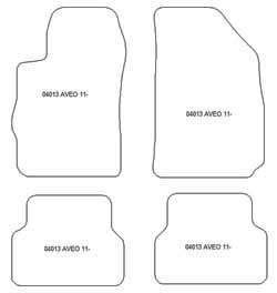 Alfombrillas para Chevrolet Aveo (T300) 06.2011-2015 MTM Plus