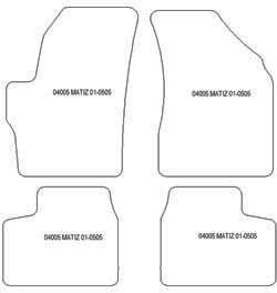 Alfombrillas para Chevrolet Matiz 2001-2005 MTM Plus