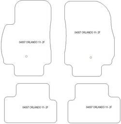 Alfombrillas para Chevrolet Orlando 2011-2014 MTM Plus