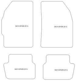 Alfombrillas para Chevrolet Spark (M300) 02.2010-2015 MTM Plus