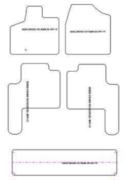 Alfombrillas para Chrysler Grand Voyager V 2008-2017 MTM Plus