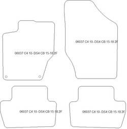 Alfombrillas para Citroen C4 II 10.2010-12.2020 MTM Plus