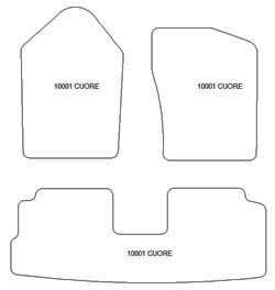 Alfombrillas para Daihatsu Cuore (L276) 2006-2015 MTM Plus