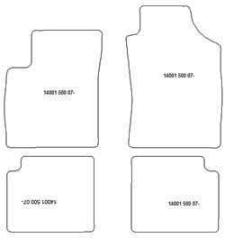 Alfombrillas para Fiat 500 2007-2012 MTM Plus