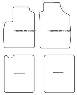 Alfombrillas para Fiat Panda II (169) 2003-2012 MTM Plus