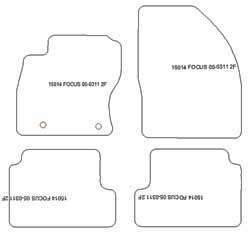 Alfombrillas para Ford Focus II Turnier 2004-02.2011 MTM Plus