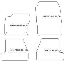 Alfombrillas para Ford Focus III Turnier 03.2011-2015 MTM Plus