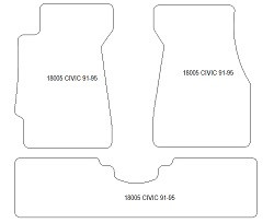 Alfombrillas para Honda Civic V 1991-1995 MTM Plus