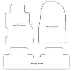 Alfombrillas para Honda Civic VII 3 puertas 2001-2005 MTM Plus