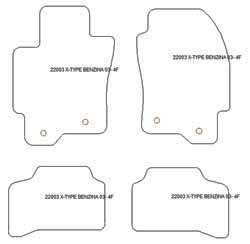 Alfombrillas para Jaguar X-Type Gasolina 2001-2009 MTM Plus