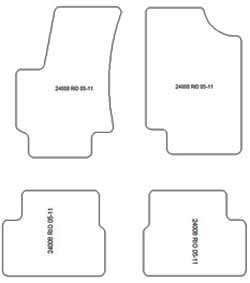 Alfombrillas para Kia Rio II (JB) 2005-2011 MTM Plus