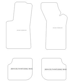 Alfombrillas para Lancia Delta Integrale 1989-1993 MTM Plus