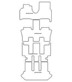 Alfombrillas para Lancia Phedra 7 asientos 2002-11.2010 MTM Plus