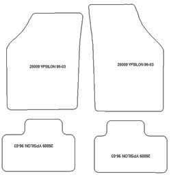 Alfombrillas para Lancia Ypsilon I 1996-2003 MTM Plus