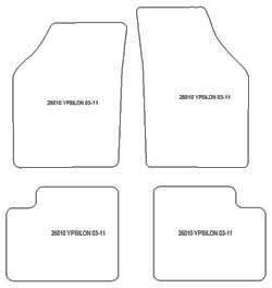 Alfombrillas para Lancia Ypsilon II 10.2003-05.2011 MTM Plus