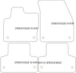 Alfombrillas para Land Rover Range Rover Evoque I 2011-03.2019 MTM Plus