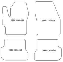 Alfombrillas para Mazda 3 I 10.2003-2009 MTM Plus