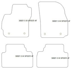 Alfombrillas para Mazda 5 III 5 asientos 10.2010- MTM Plus