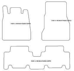 Alfombrillas para Mercedes Clase A (W168) corta 1998-08.2004 MTM Plus