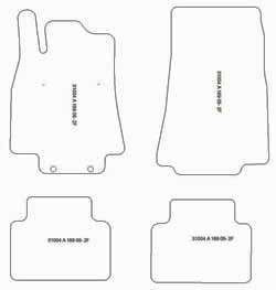 Alfombrillas para Mercedes Clase A (W169) 09.2004-09.2012 MTM Plus