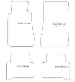 Alfombrillas para Mercedes Clase C (W202) 1993-2000 MTM Plus