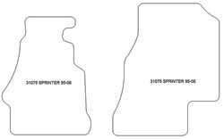 Alfombrillas para Mercedes Sprinter van 1995-2006 MTM Plus