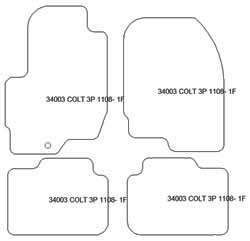 Alfombrillas para Mitsubishi Colt (Z30) 5 puertas 11.2008-2012 MTM Plus