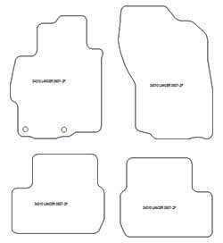Alfombrillas para Mitsubishi Lancer (GS41) 10.2007-2011 MTM Plus