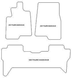 Alfombrillas para Mitsubishi Pajero III largo 2000-03.2007 MTM Plus