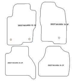 Alfombrillas para Nissan Navara 2010-2016 MTM Plus