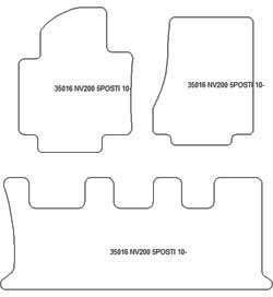 Alfombrillas para Nissan NV200 2010- MTM Plus