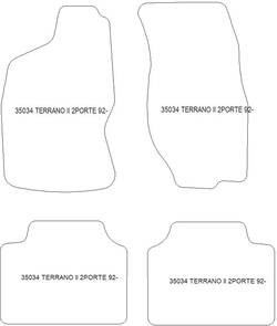 Alfombrillas para Nissan Terrano II (R20) 2 puertas 1993-2006 MTM Plus