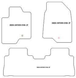 Alfombrillas para Opel Antara 01.2008-2015 MTM Plus