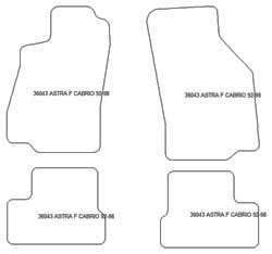 Alfombrillas para Opel Astra F Cabrio 1992-1998 MTM Plus