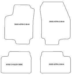 Alfombrillas para Opel Astra G 1998-2009 MTM Plus