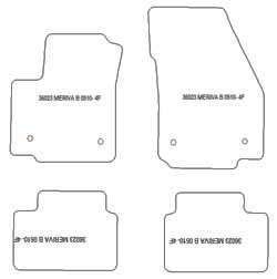 Alfombrillas para Opel Meriva B 03.2010-06.2017 MTM Plus
