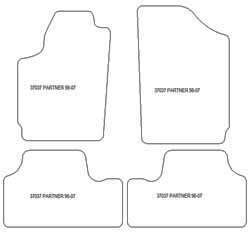 Alfombrillas para Peugeot Partner I 1998-2007 MTM Plus