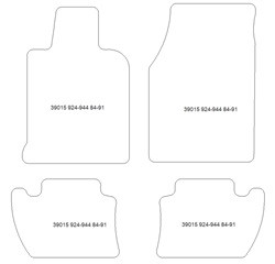 Alfombrillas para Porsche 924 / 944 1984-1991 MTM Plus