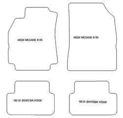 Alfombrillas para Renault Megane III 11.2008-01.2016 MTM Plus