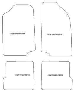 Alfombrillas para Seat Toledo I (1L) 1991-1998 MTM Plus