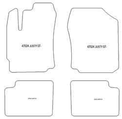 Alfombrillas para Subaru Justy IV 09.2007-2011 MTM Plus