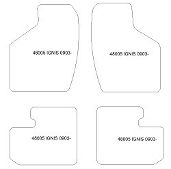 Alfombrillas para Suzuki Ignis 2003-01.2017 MTM Plus