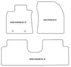Alfombrillas para Toyota Avensis III 01.2009-08.2018 MTM Plus