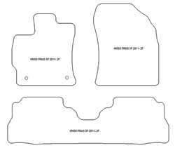 Alfombrillas para Toyota Prius IV 2012-04.2016 MTM Plus