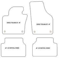 Alfombrillas para Volkswagen Tiguan I 07.2007-04.2016 MTM Plus